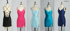 Wholesale Satin Spaghetti Strap Bodycon Cocktail Dress 32663S