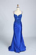 Wholesale Burgundy Sequin Spaghetti-Strap Evening Gown 33170b