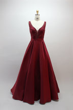 Wholesale Dazzling Elegance Hand-Beaded Satin Prom Gown 32418B