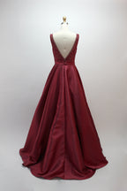 Wholesale Dazzling Elegance Hand-Beaded Satin Prom Gown 32418B