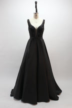 Wholesale Dazzling Elegance Hand-Beaded Satin Prom Gown 32418B