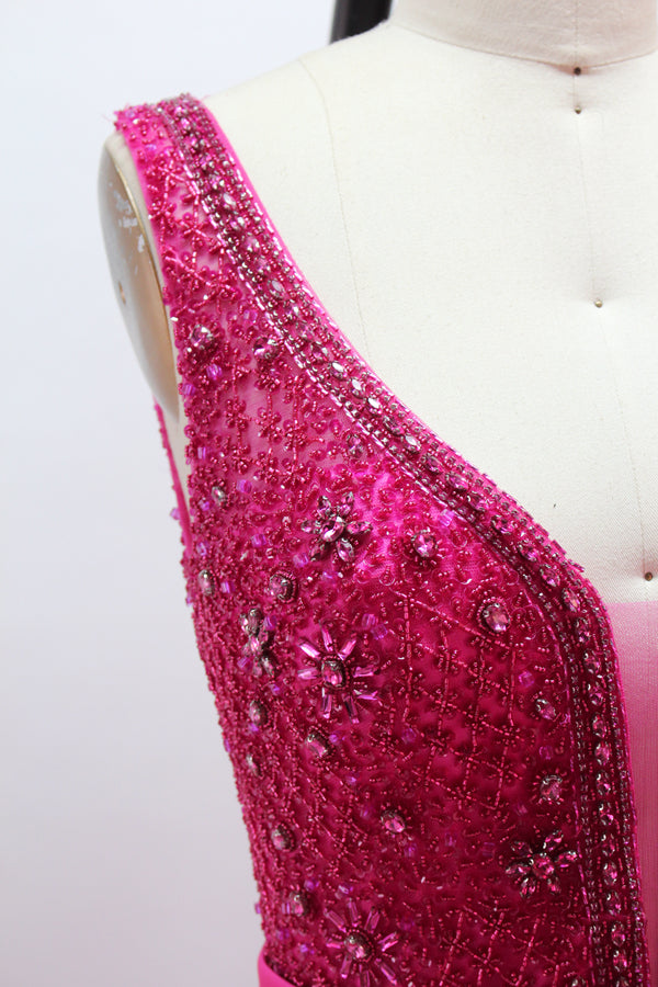 Wholesale Dazzling Elegance Hand-Beaded Satin Prom Gown 32418B