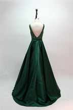 Wholesale Dazzling Elegance Hand-Beaded Satin Prom Gown 32418B