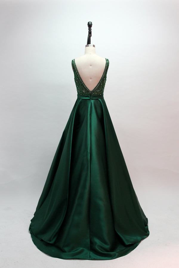 Wholesale Dazzling Elegance Hand-Beaded Satin Prom Gown 32418B
