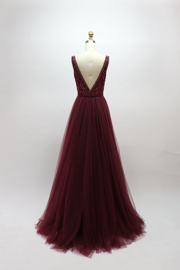 Wholesale Dazzling Elegance Tulle Hand-Beaded Mesh Prom Dresses 32418D
