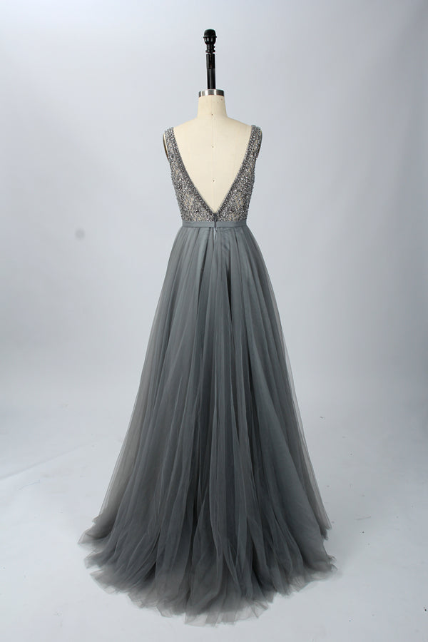 Wholesale Dazzling Elegance Tulle Hand-Beaded Mesh Prom Dresses 32418D