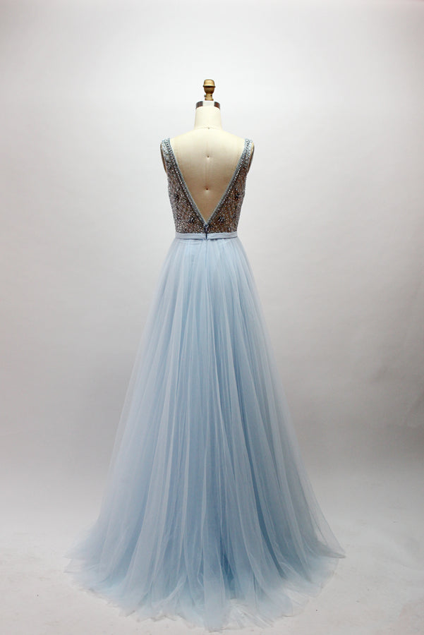 Wholesale Dazzling Elegance Tulle Hand-Beaded Mesh Prom Dresses 32418D