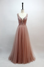 Wholesale Dazzling Elegance Tulle Hand-Beaded Mesh Prom Dresses 32418D