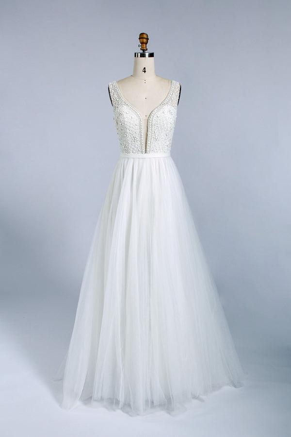 Wholesale Dazzling Elegance Tulle Hand-Beaded Mesh Prom Dresses 32418D