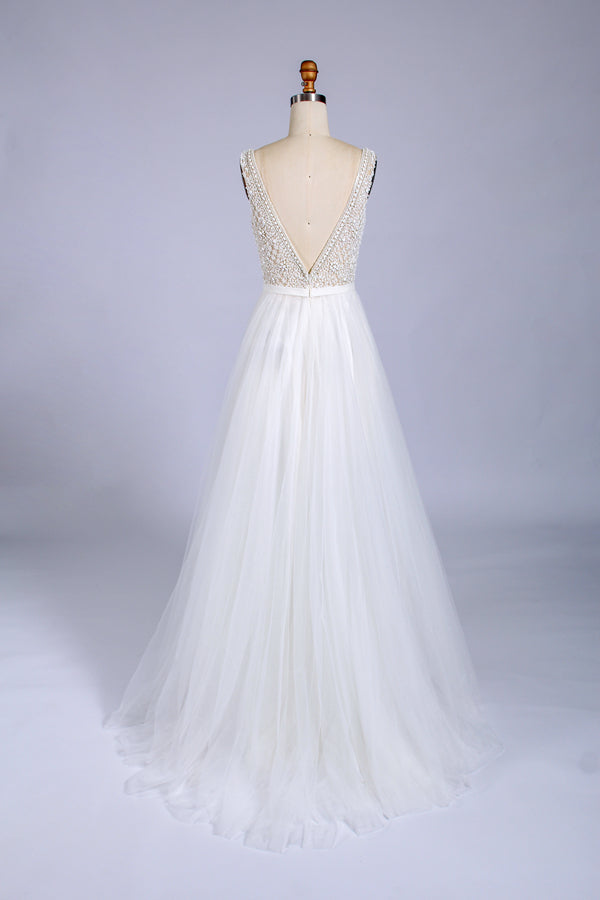 Wholesale Dazzling Elegance Tulle Hand-Beaded Mesh Prom Dresses 32418D