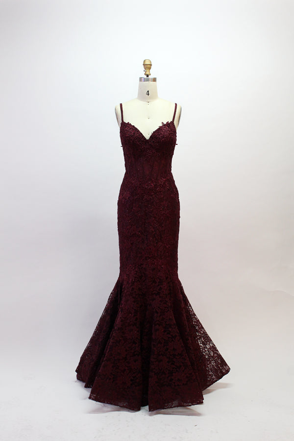 Wholesale Elegance Personified Mermaid Lace Prom Gown 32551
