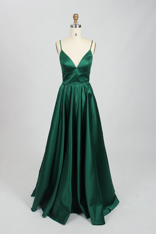 Wholesale Timeless Charm Simple Satin Prom Gown 32636