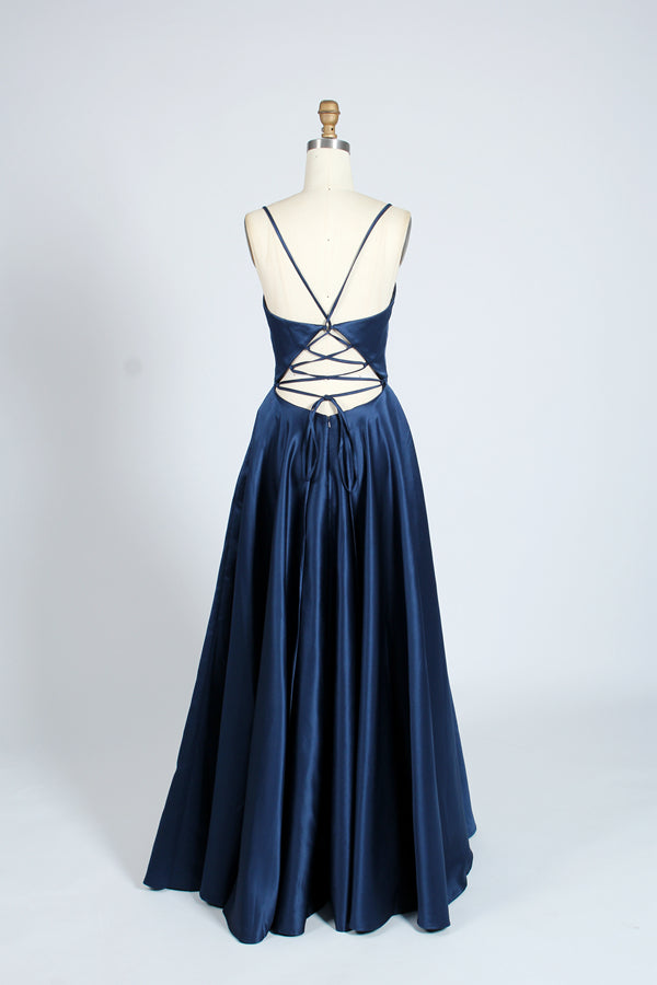 Wholesale Timeless Charm Simple Satin Prom Gown 32636