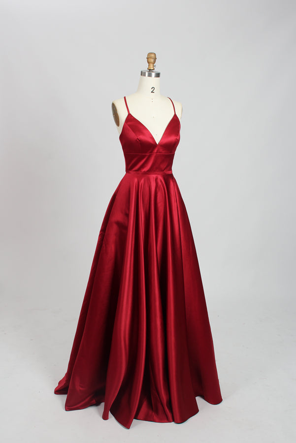 Wholesale Timeless Charm Simple Satin Prom Gown 32636