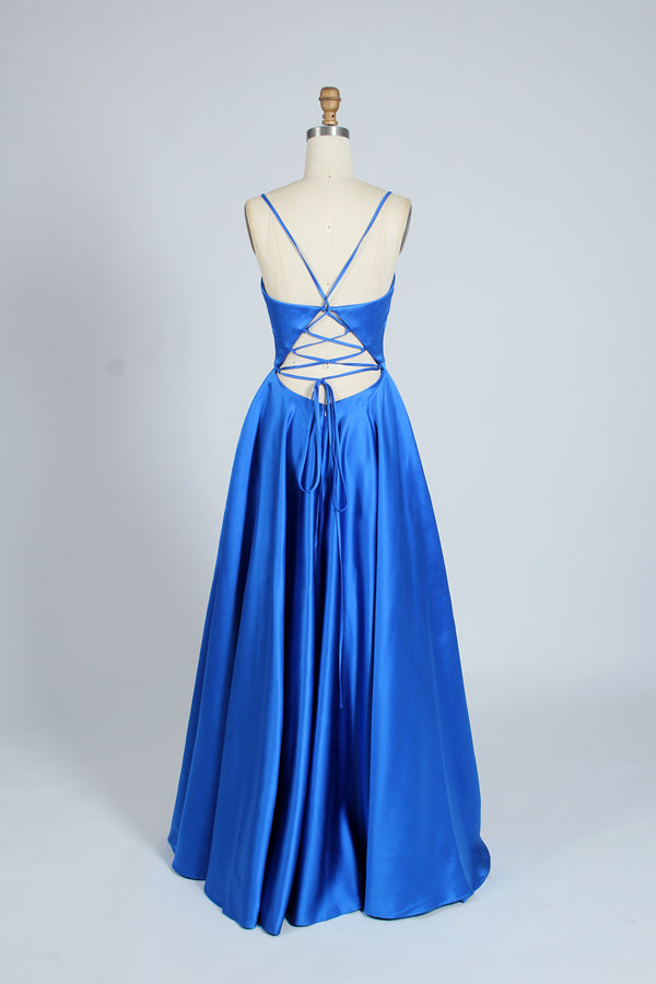 Wholesale Timeless Charm Simple Satin Prom Gown 32636