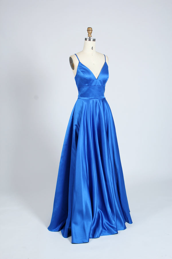 Wholesale Timeless Charm Simple Satin Prom Gown 32636