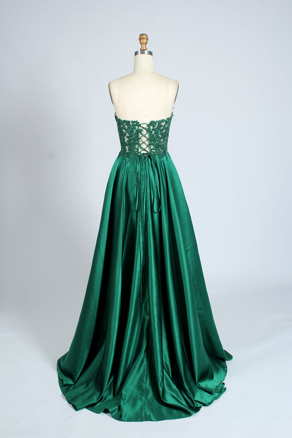 Wholesale Romantic Grace Lace Strapless Prom Gown 32639