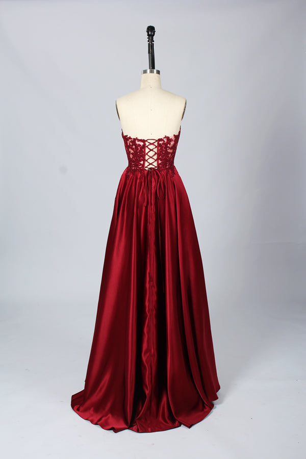 Wholesale Romantic Grace Lace Strapless Prom Gown 32639