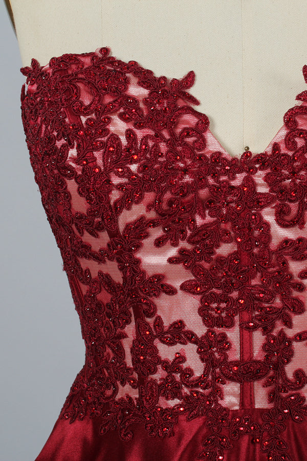 Wholesale Romantic Grace Lace Strapless Prom Gown 32639