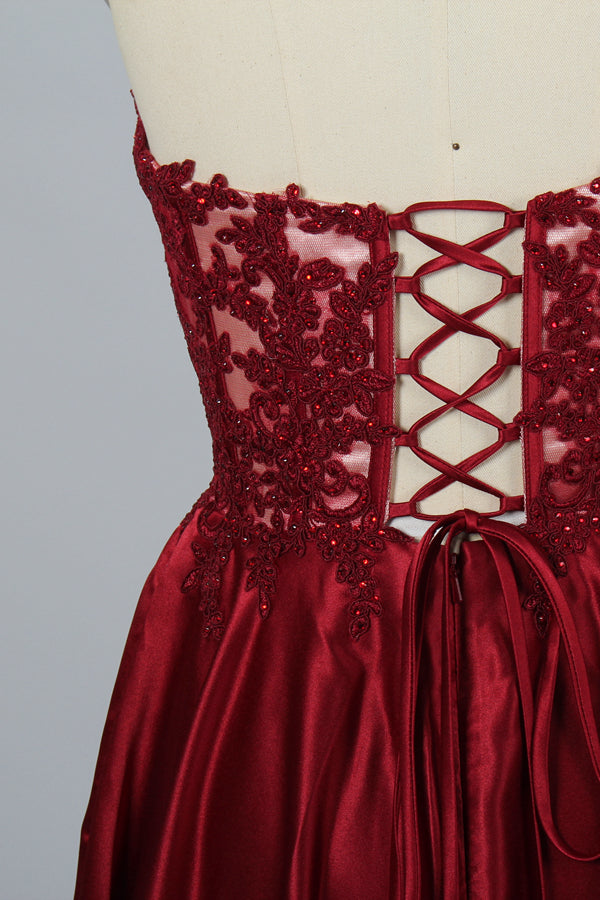 Wholesale Romantic Grace Lace Strapless Prom Gown 32639