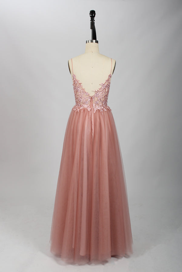 Wholesale Lace Appliqué Beaded Prom Gown 32649