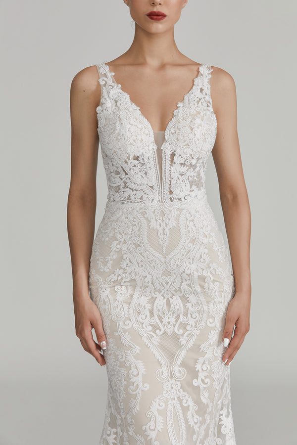 Graceful Elegance Wholesale Lace Mermaid Wedding Gown 3288