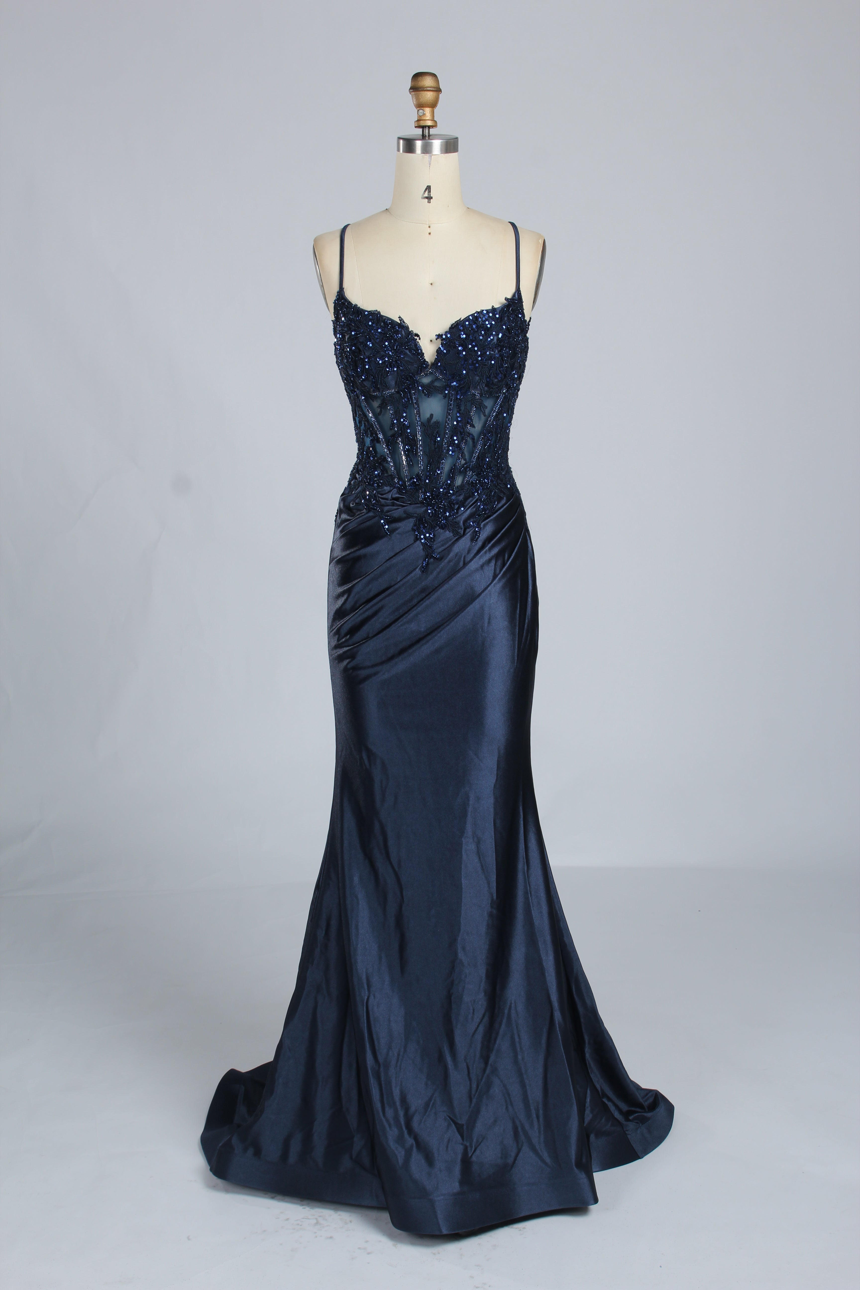 Wholesale Burgundy Sequin Spaghetti-Strap Evening Gown 33170b