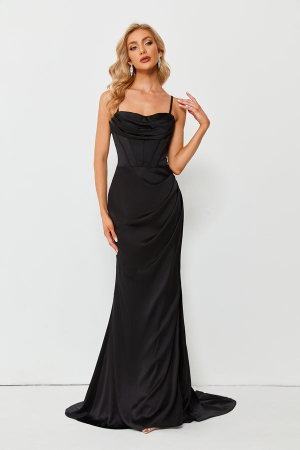 Graceful Whispers Trailblazing Ribbon Tie Prom Gown VL001