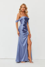 Wholesale Elegant Simplicity Satin Mermaid Slit Bridesmaid Dress 32684
