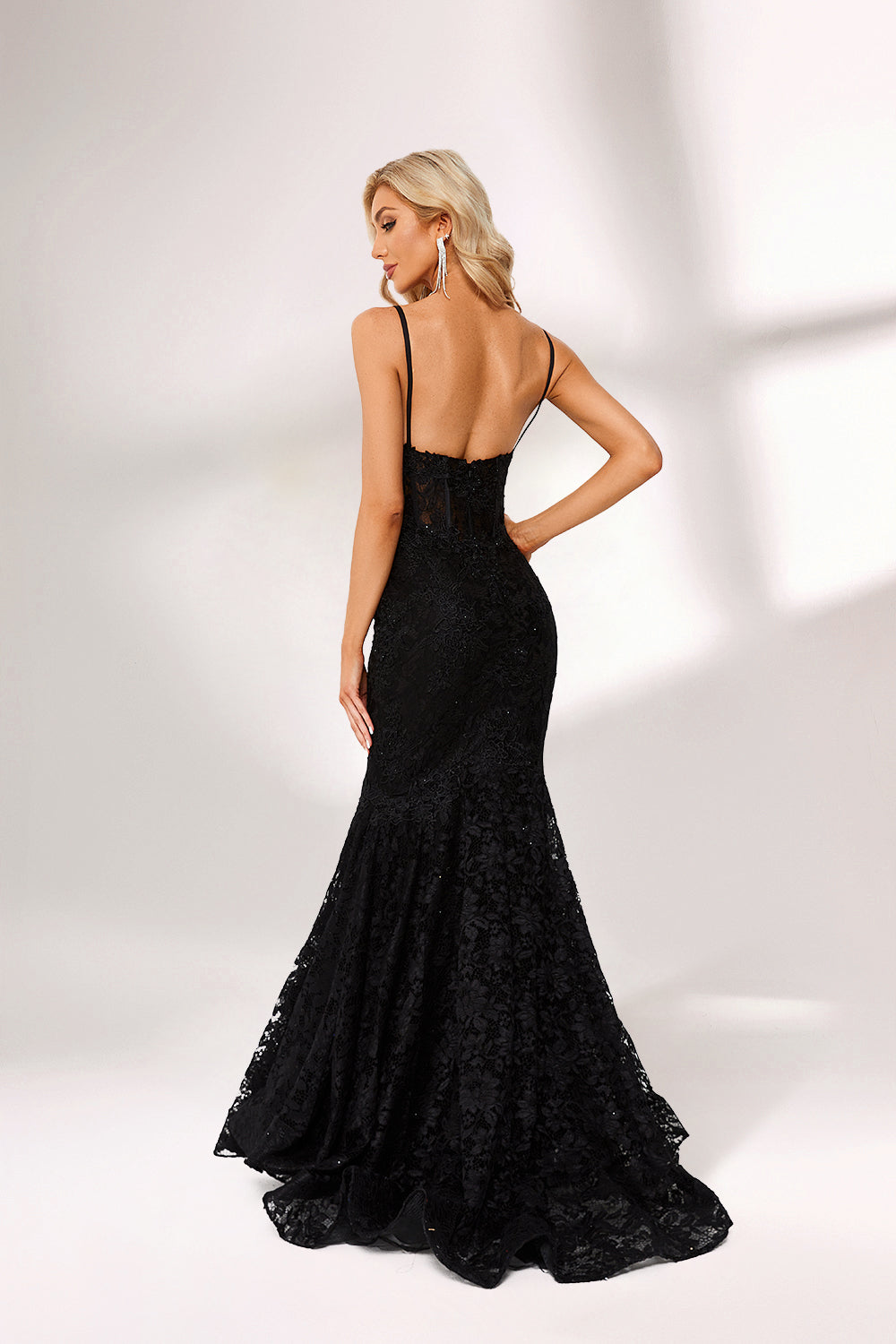 Wholesale V-Neck Lace Mermaid  Evening Gown 32551 02 