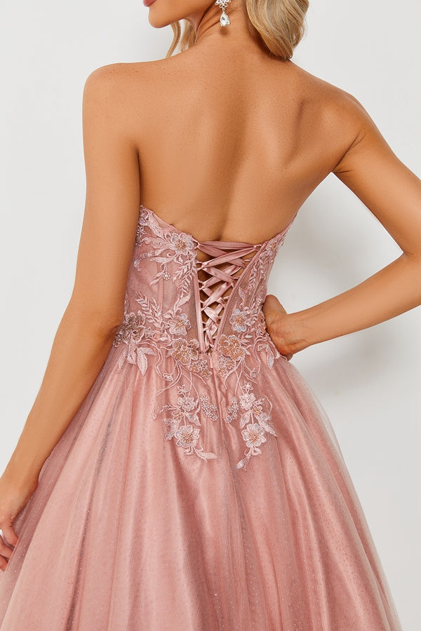 Romantic Sophistication Lace Sweetheart Ball Gown Prom Dress 32665