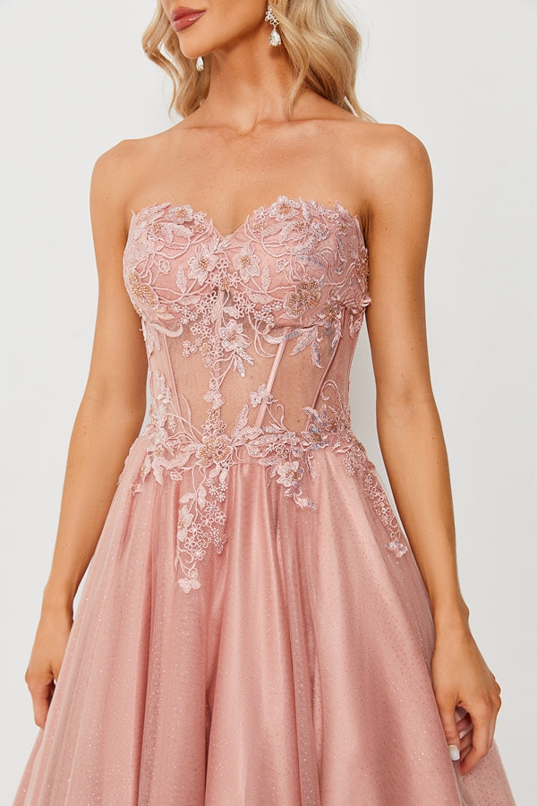 Romantic Sophistication Lace Sweetheart Ball Gown Prom Dress 32665