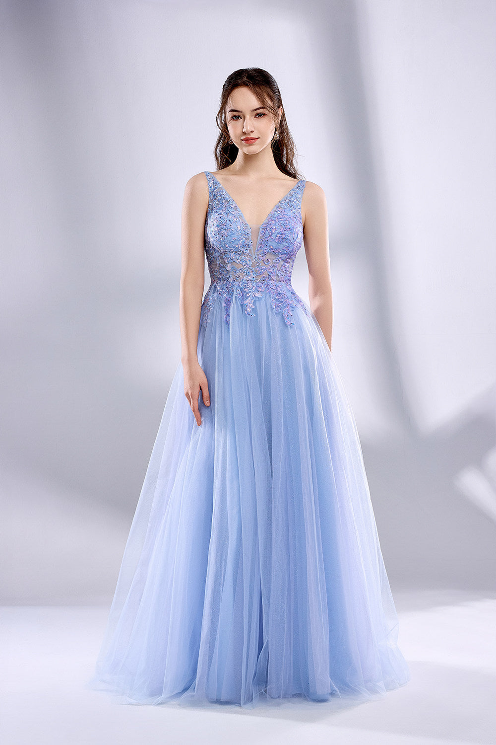 Wholesale Applique Tulle Prom Dress KT1454