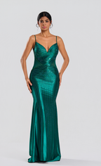 Wholesale Sparkling Hot Fix Rhinestone Evening Gown 33264