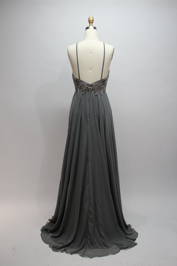 Wholesale Exquisite Craftsmanship Hand-Beaded Chiffon Prom Gown 9107