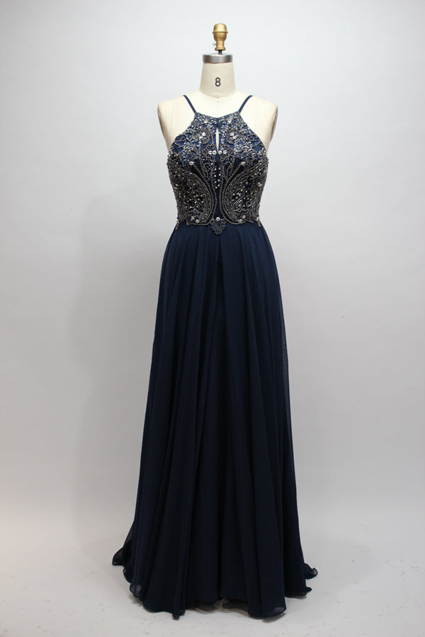 Wholesale Exquisite Craftsmanship Hand-Beaded Chiffon Prom Gown 9107