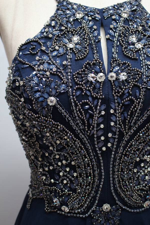 Wholesale Exquisite Craftsmanship Hand-Beaded Chiffon Prom Gown 9107