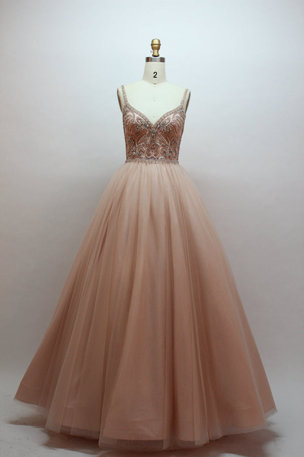 Wholesale Exquisite Craftsmanship Hand-Beaded Chiffon Prom Gown 9133