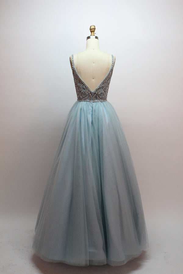 Wholesale Exquisite Craftsmanship Hand-Beaded Chiffon Prom Gown 9133
