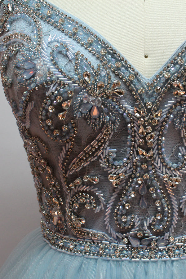 Wholesale Exquisite Craftsmanship Hand-Beaded Chiffon Prom Gown 9133