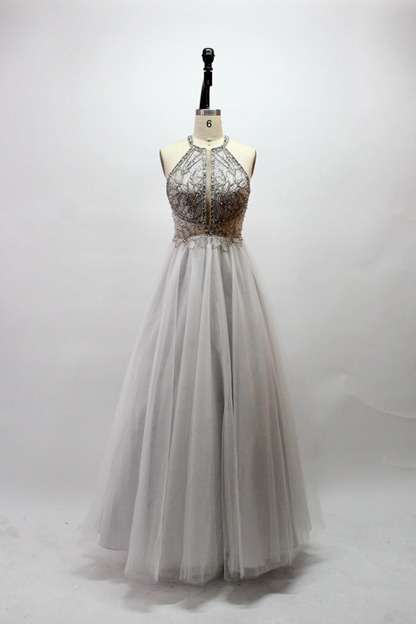 Wholesale Dazzling Elegance Hand-Beaded Mesh Prom Gown 9146