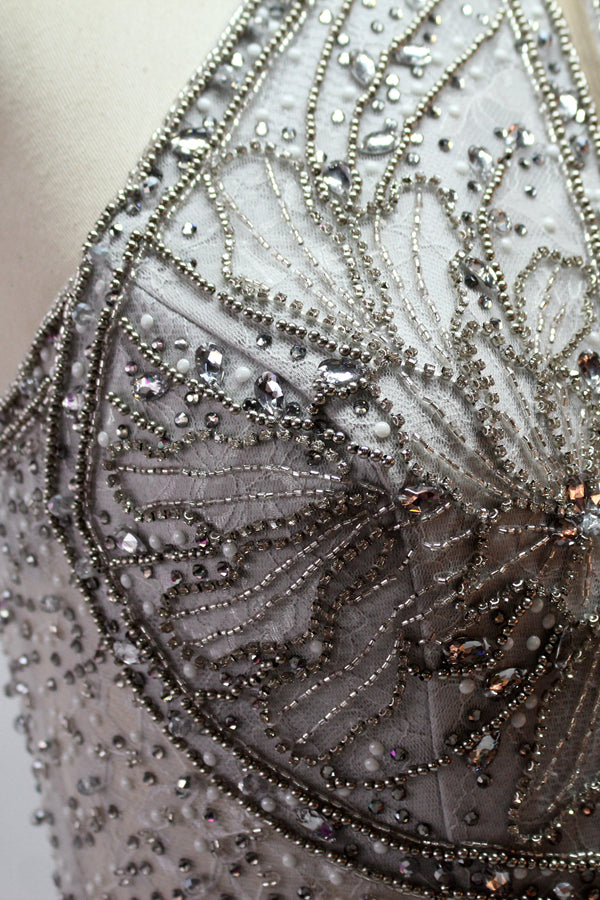 Wholesale Dazzling Elegance Hand-Beaded Mesh Prom Gown 9146