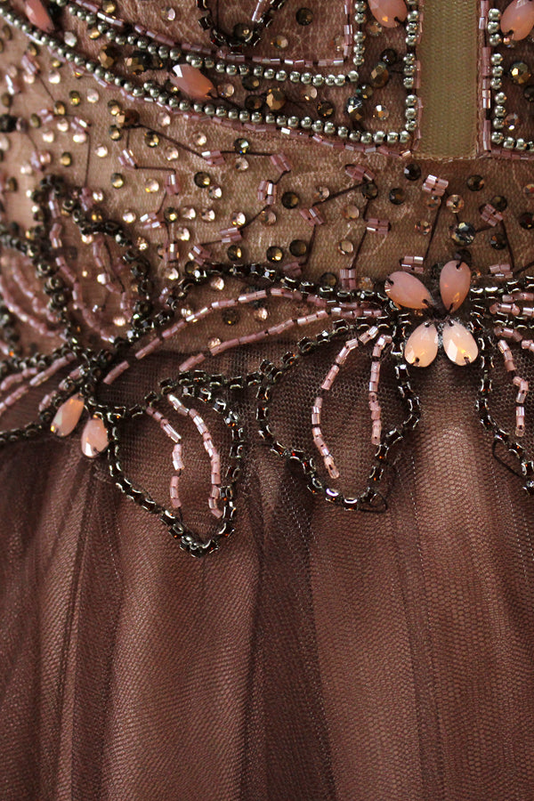 Wholesale Dazzling Elegance Hand-Beaded Mesh Prom Gown 9146
