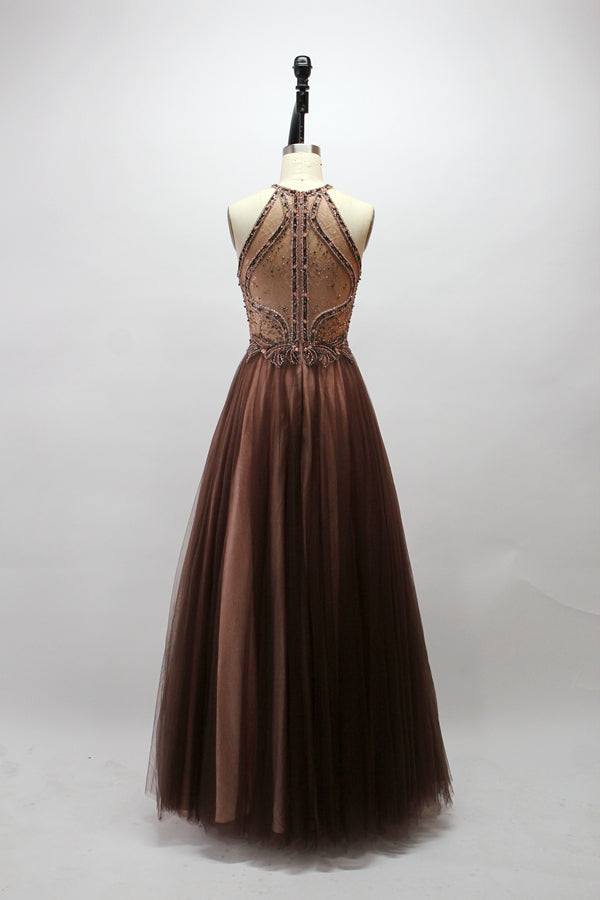 Wholesale Dazzling Elegance Hand-Beaded Mesh Prom Gown 9146