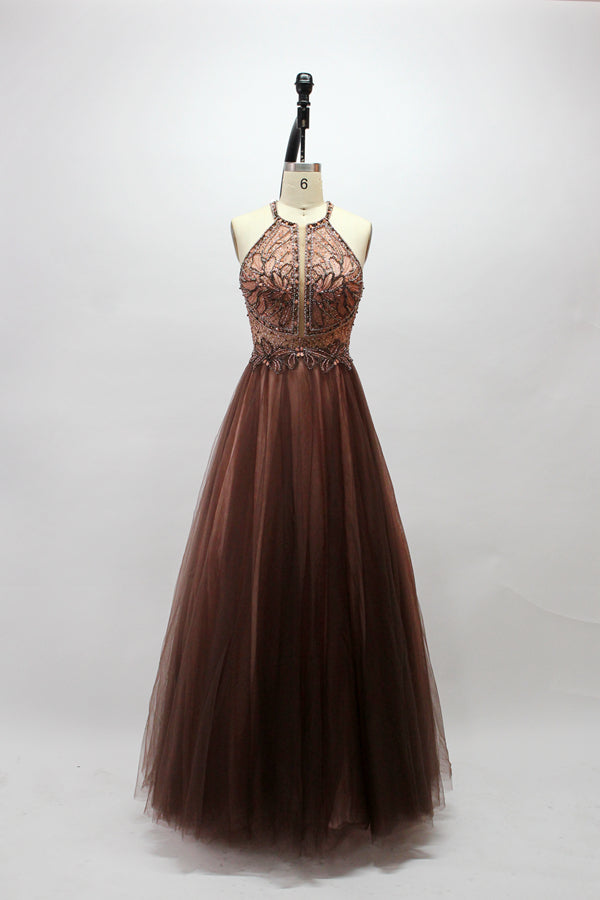 Wholesale Dazzling Elegance Hand-Beaded Mesh Prom Gown 9146