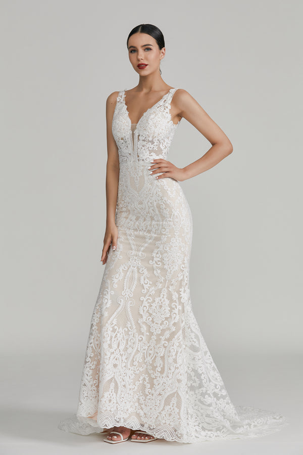 Graceful Elegance Wholesale Lace Mermaid Wedding Gown 3288