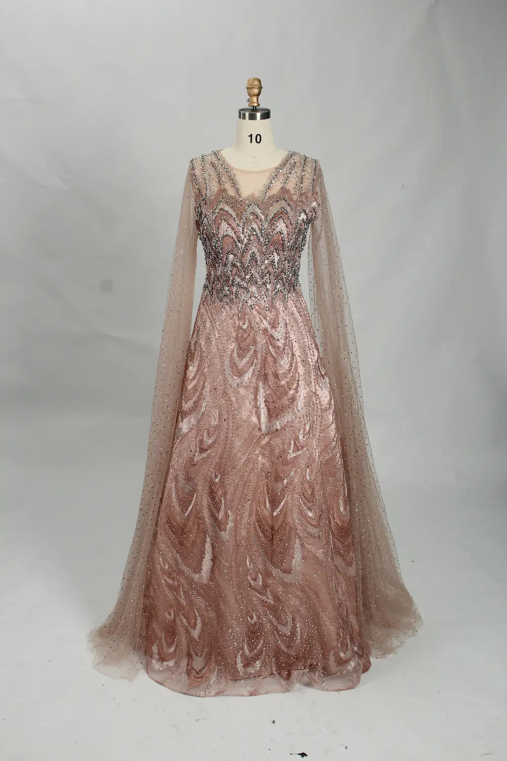 Blush Pink Sequin A-Line Mother of the Bride Dress MK128