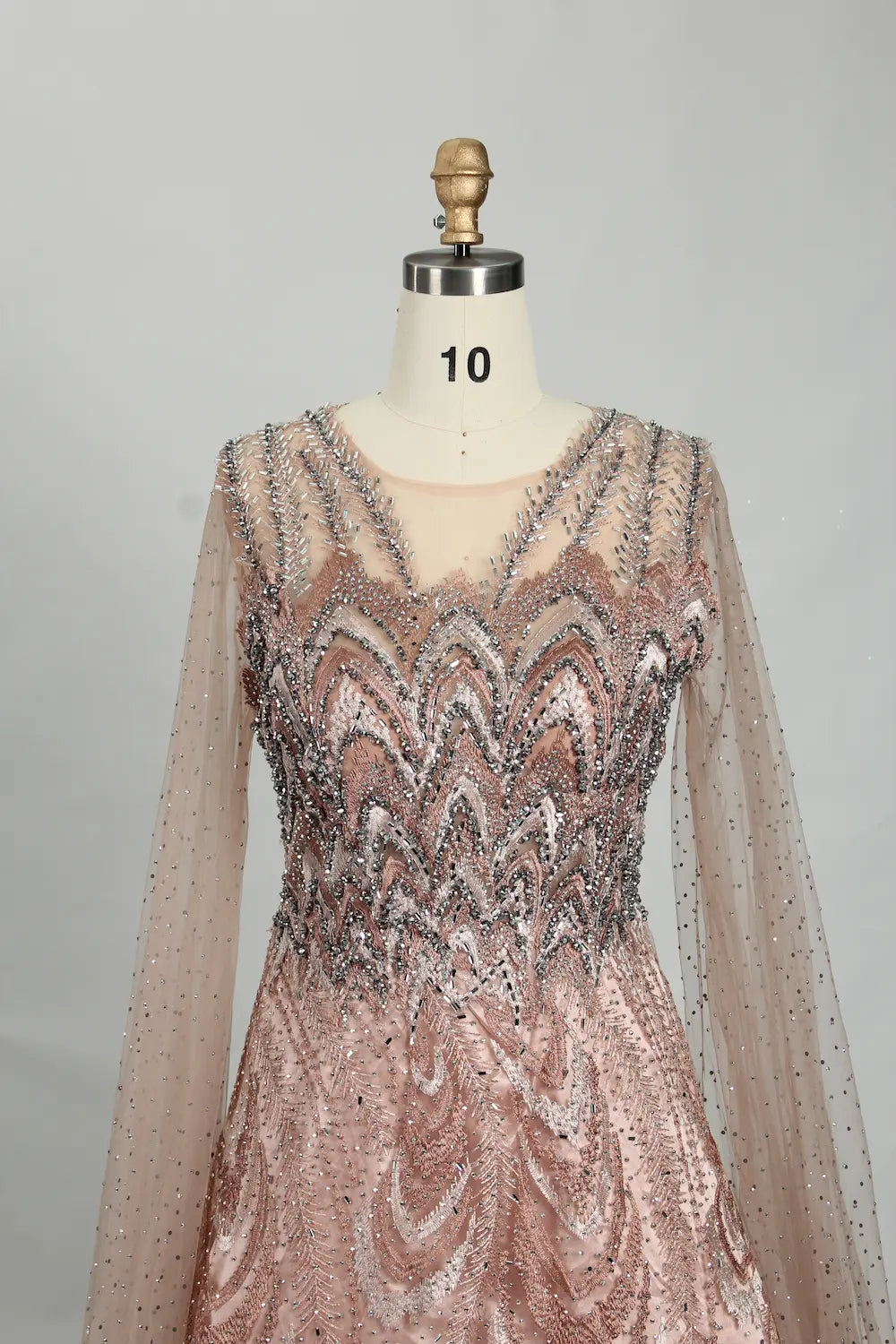 Blush Pink Sequin A-Line Mother of the Bride Dress MK128