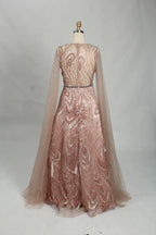 Blush Pink Sequin A-Line Mother of the Bride Dress MK128