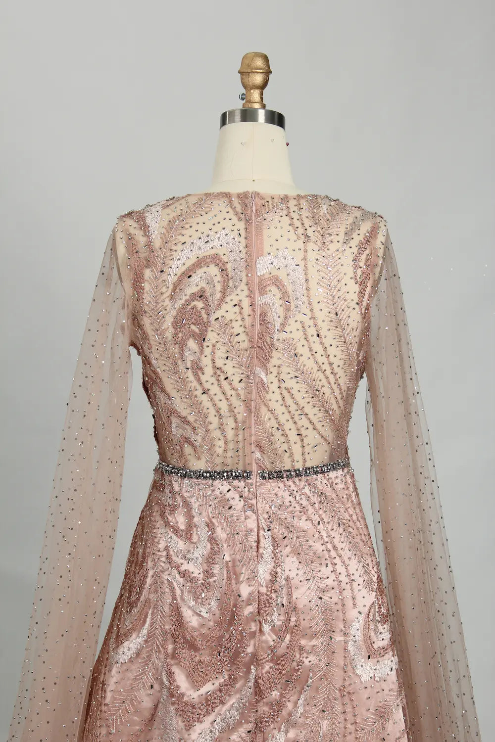 Blush Pink Sequin A-Line Mother of the Bride Dress MK128